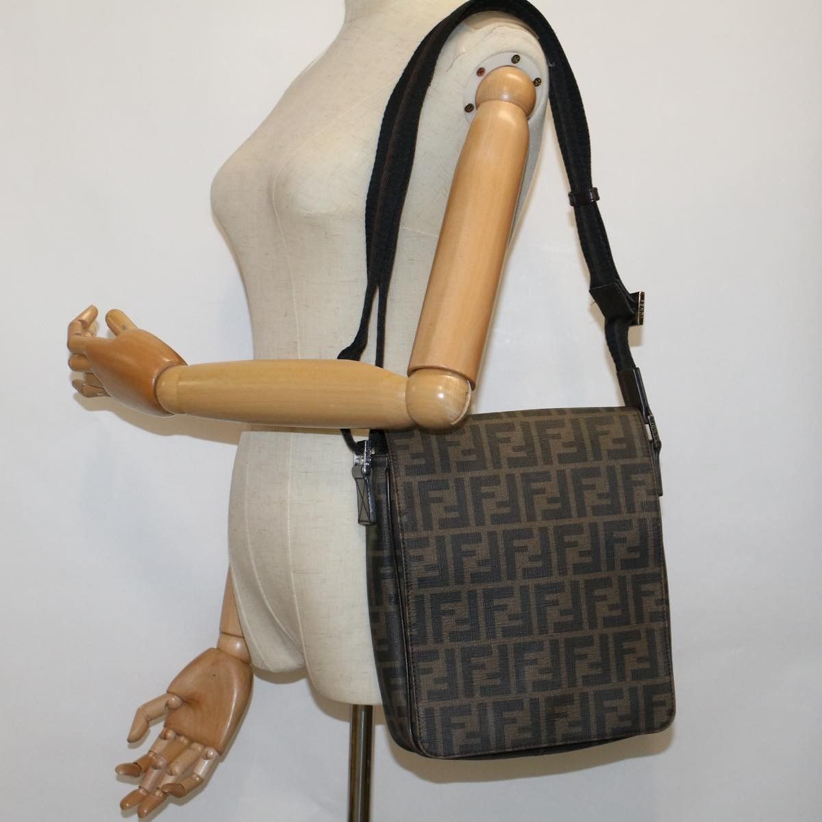 Fendi Fendi Flap Messenger Bag Zucca Coated Canvas Size ONE SIZE - 14 Thumbnail