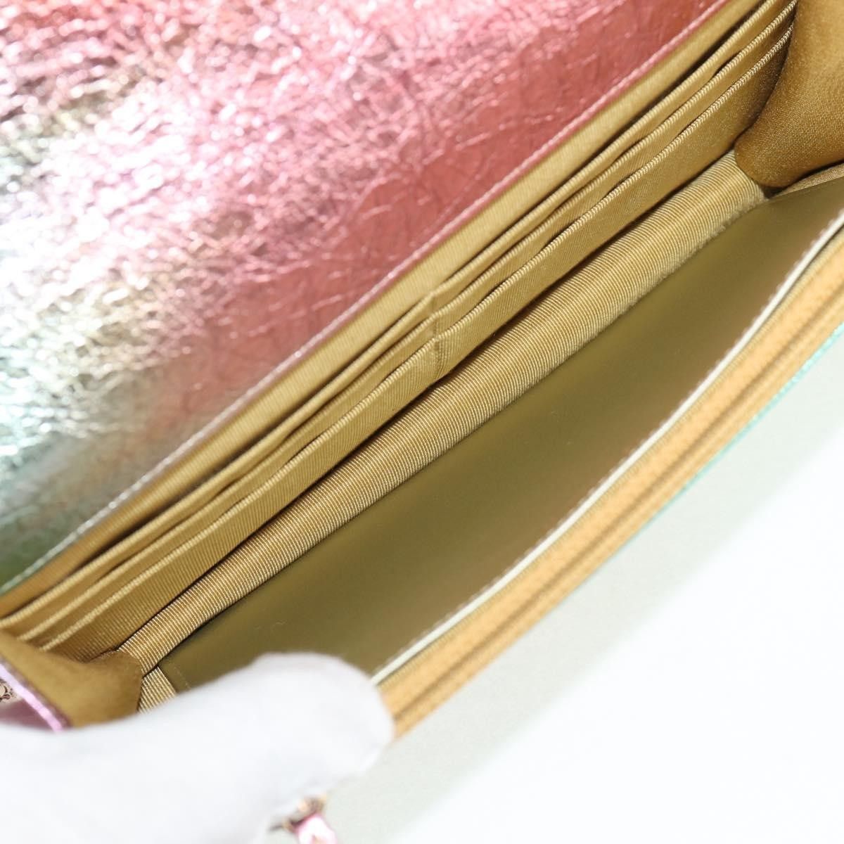 Chanel Chanel Rainbow Reissue 2.55 Wallet on Chain Quilted Multicolor Metallic Goatskin Size ONE SIZE - 5 Thumbnail