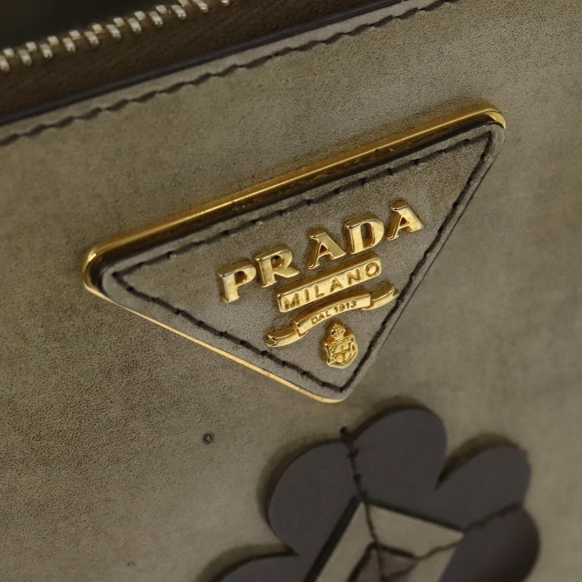 Prada Prada Flowers Galleria Double Zip Tote Spazzolato Leather Size ONE SIZE - 20 Thumbnail