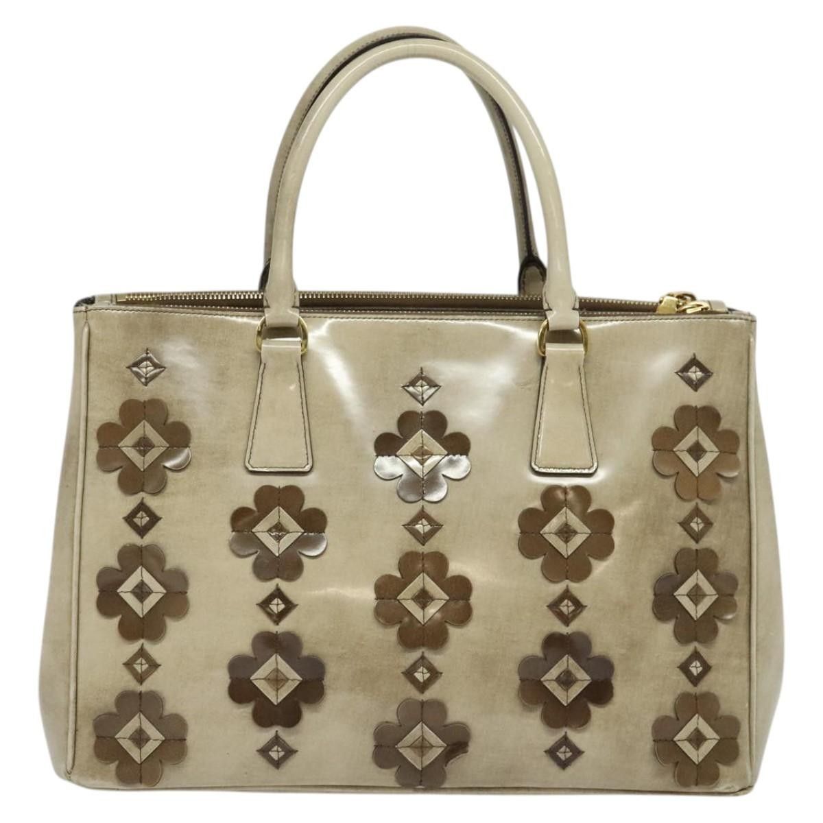 Prada Prada Flowers Galleria Double Zip Tote Spazzolato Leather Size ONE SIZE - 2 Thumbnail