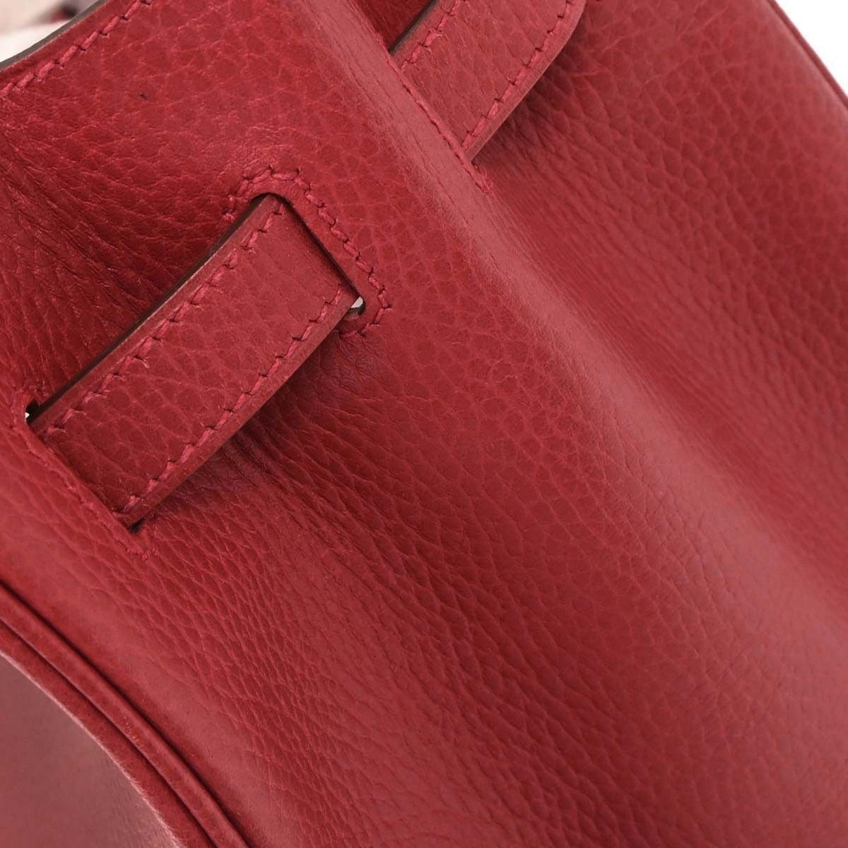 Hermes Hermes Birkin Handbag Red Ardennes with Gold Hardware Size ONE SIZE - 10 Thumbnail