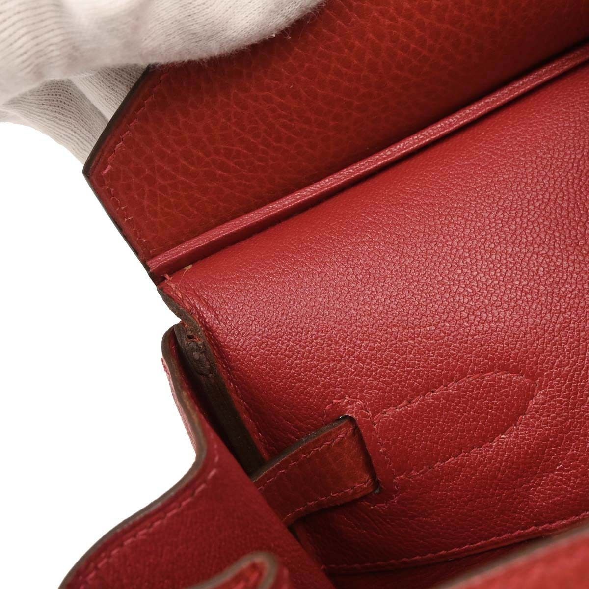 Hermes Hermes Birkin Handbag Red Ardennes with Gold Hardware Size ONE SIZE - 9 Thumbnail