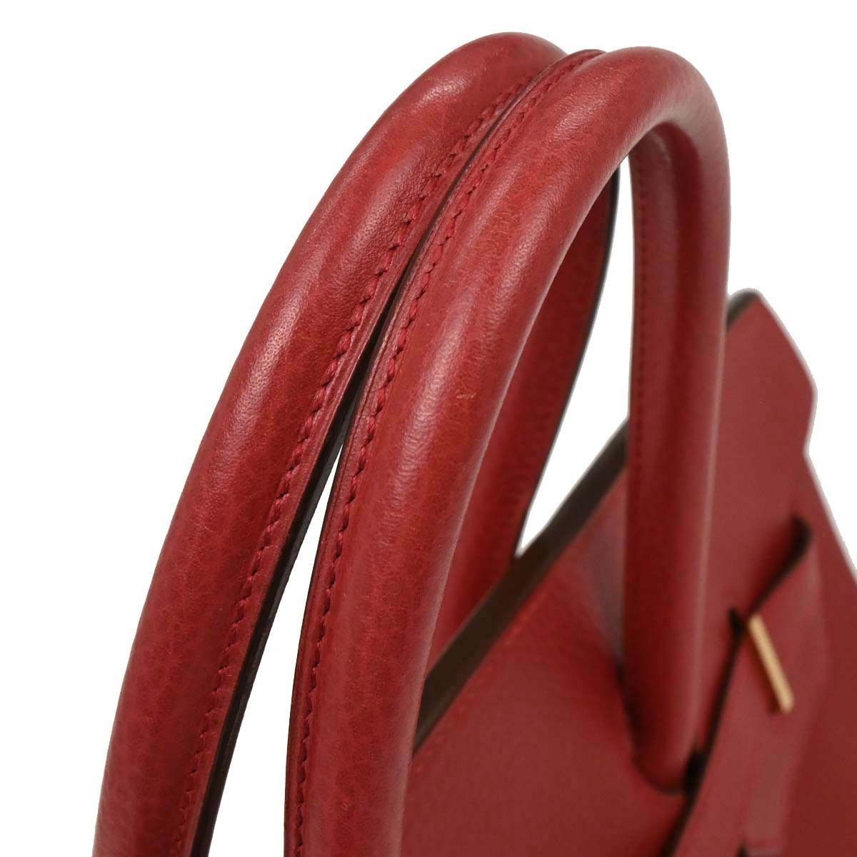 Hermes Hermes Birkin Handbag Red Ardennes with Gold Hardware Size ONE SIZE - 6 Thumbnail