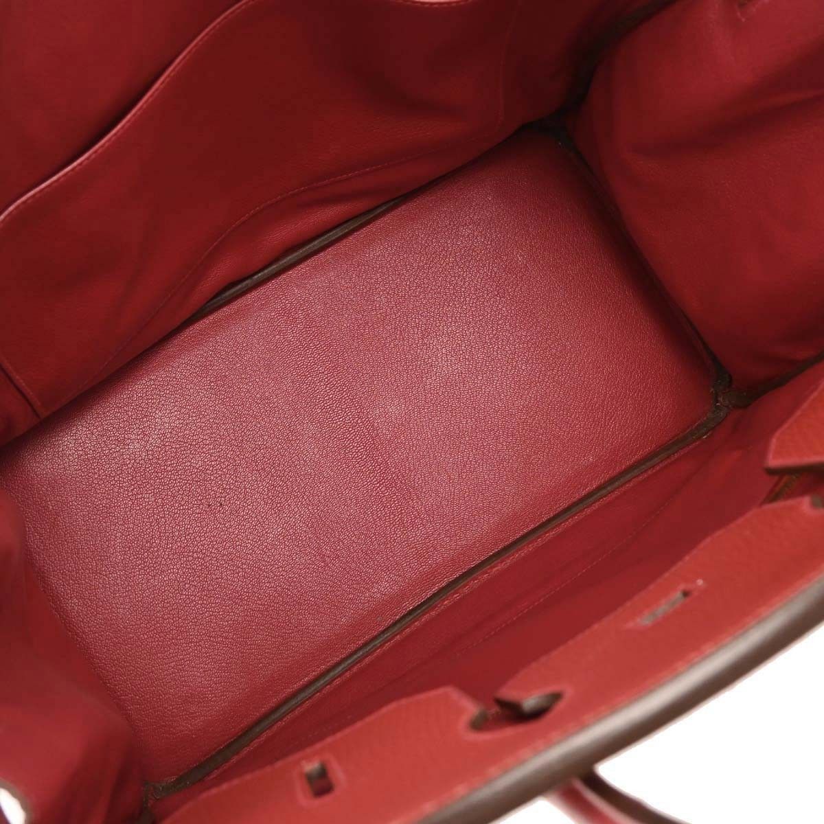 Hermes Hermes Birkin Handbag Red Ardennes with Gold Hardware Size ONE SIZE - 4 Thumbnail