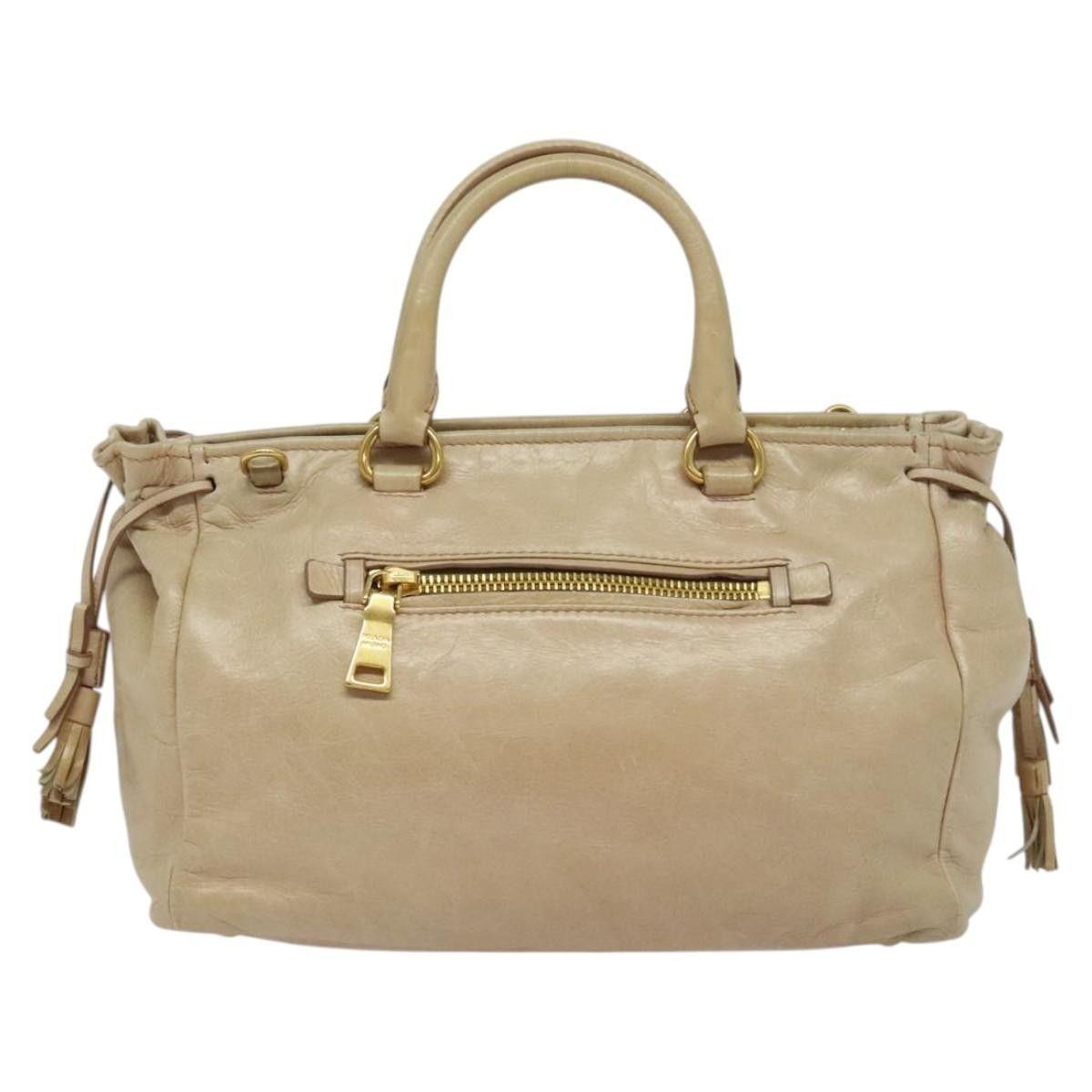Prada Prada Front Pocket Convertible Tote Leather Size ONE SIZE - 2 Thumbnail