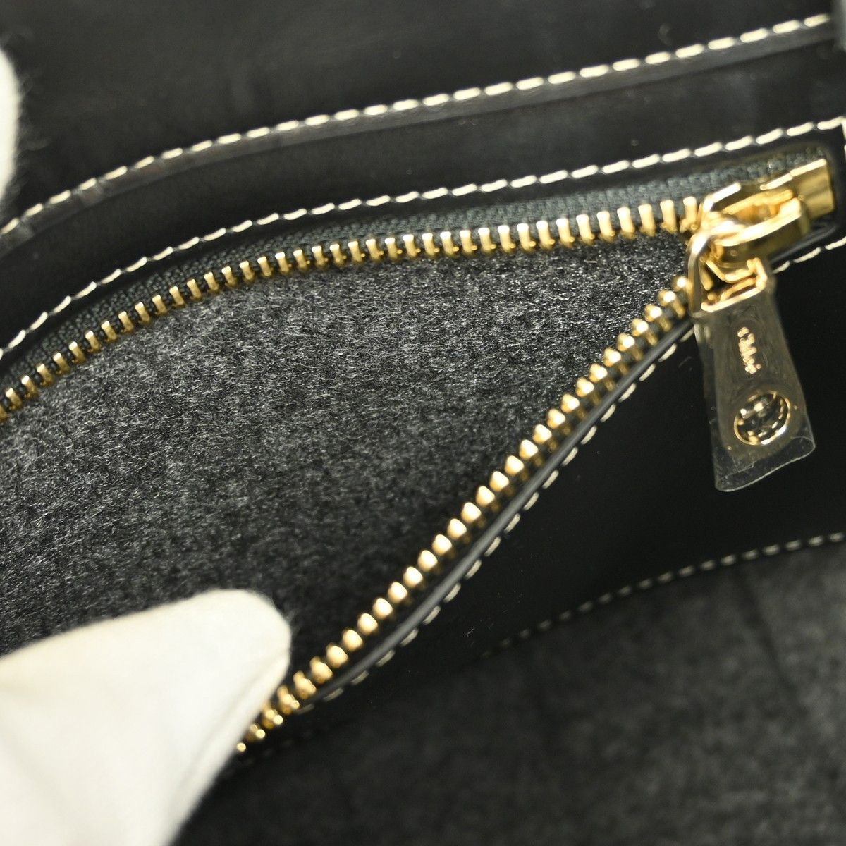 Chloe Chloe Woody Convertible Tote Recycled Felt with Leather and Canvas Size ONE SIZE - 7 Thumbnail