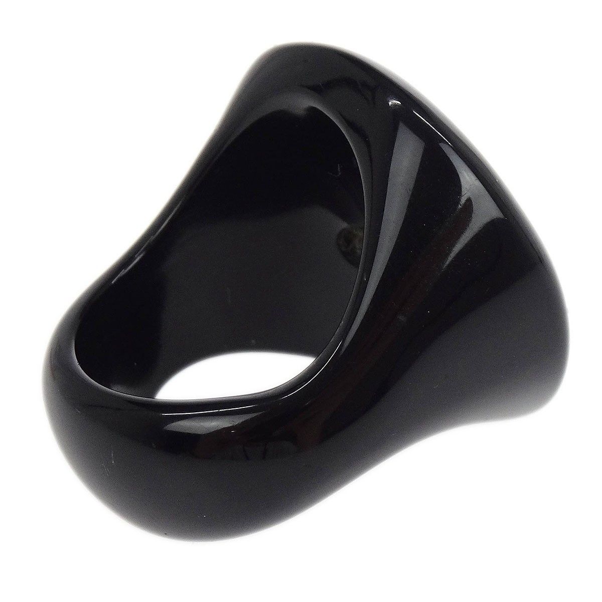 Chanel Chanel Vintage CC Bones Ring Resin Size ONE SIZE - 2 Thumbnail