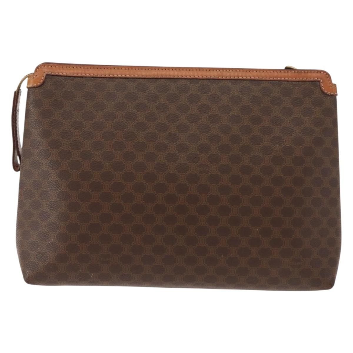Celine Celine Circle Logo Macadam Pouch Canvas and Leather Size ONE SIZE - 2 Thumbnail