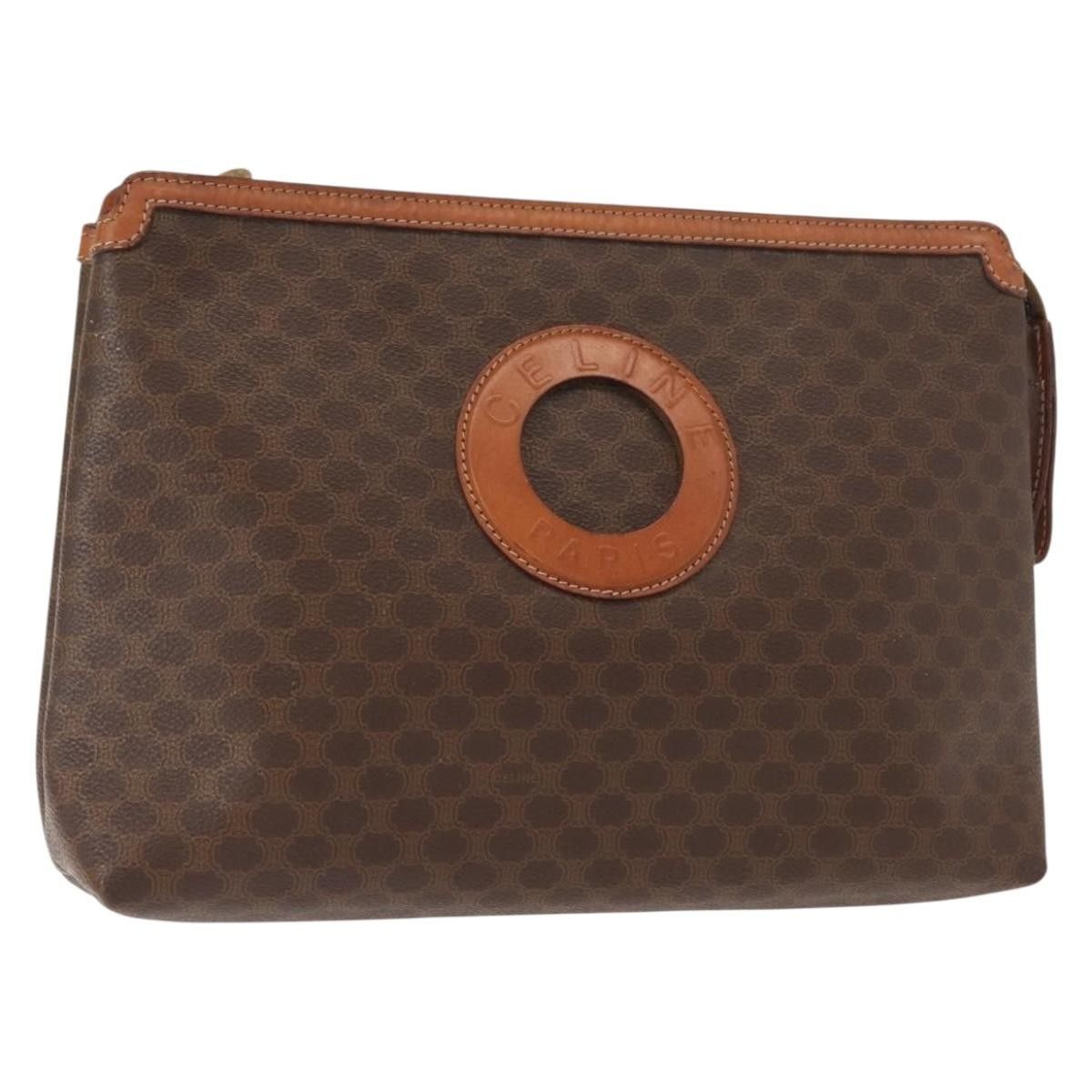 Celine Celine Circle Logo Macadam Pouch Canvas and Leather Size ONE SIZE - 14 Thumbnail