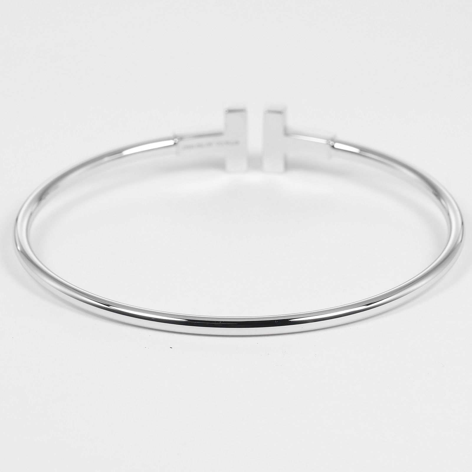 Tiffany & Co. Tiffany & Co. T Wire Bracelet 18K White Gold with Diamonds Size ONE SIZE - 2 Thumbnail