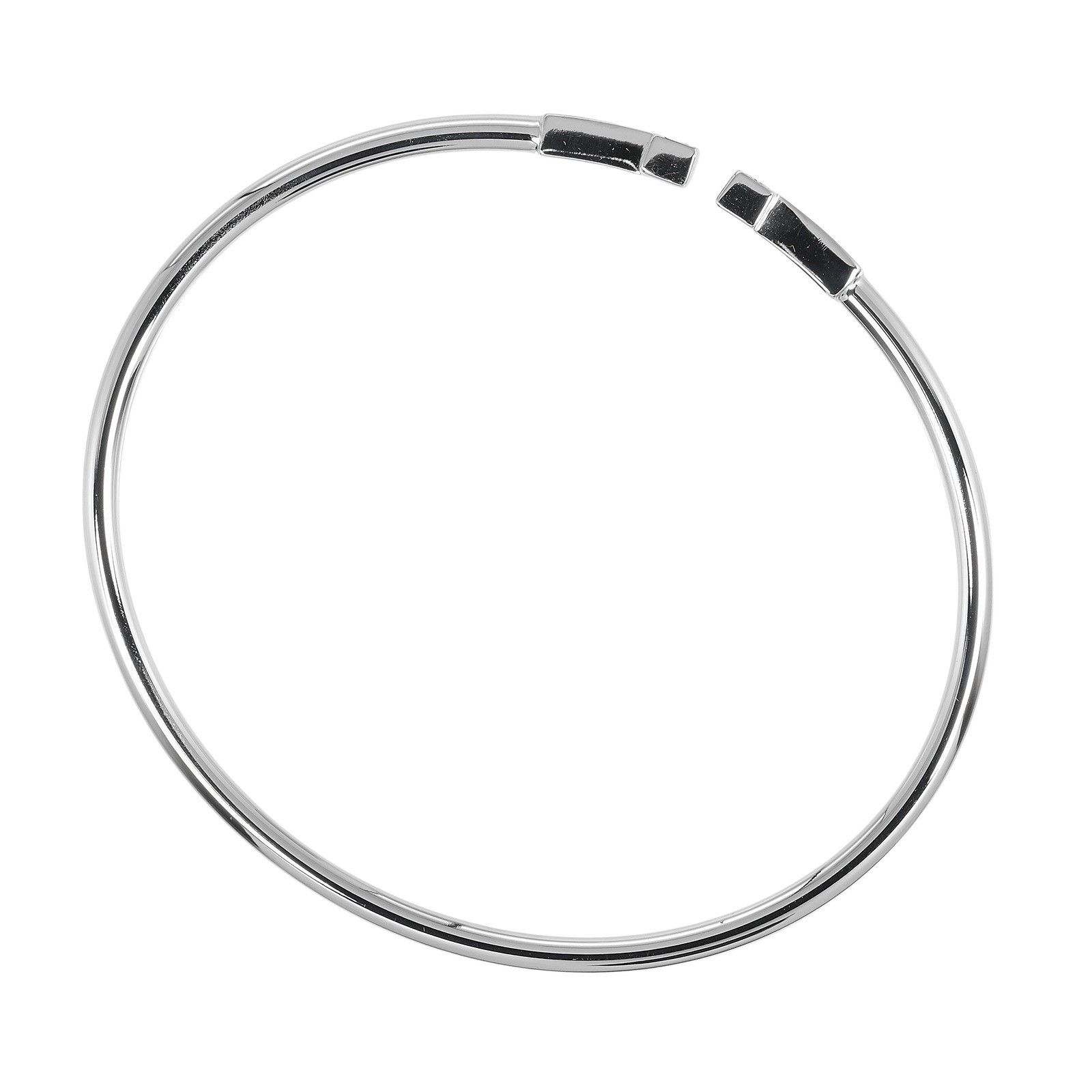 Tiffany & Co. Tiffany & Co. T Wire Bracelet 18K White Gold with Diamonds Size ONE SIZE - 5 Thumbnail
