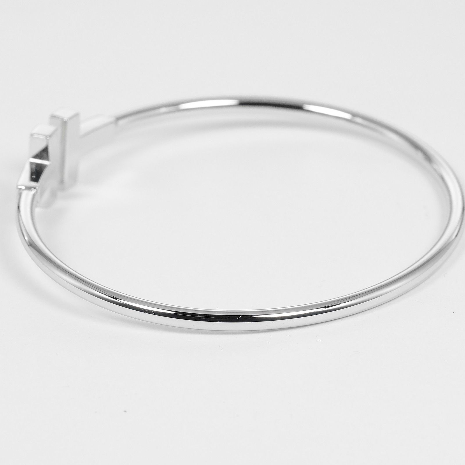 Tiffany & Co. Tiffany & Co. T Wire Bracelet 18K White Gold with Diamonds Size ONE SIZE - 7 Thumbnail