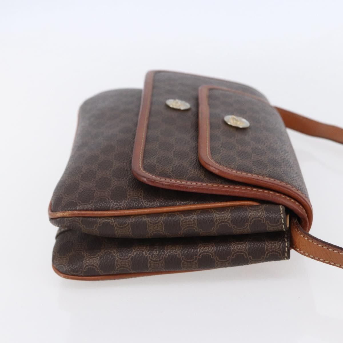 Celine Celine Vintage Macadam Shoulder Bag Canvas and Leather Size ONE SIZE - 4 Thumbnail