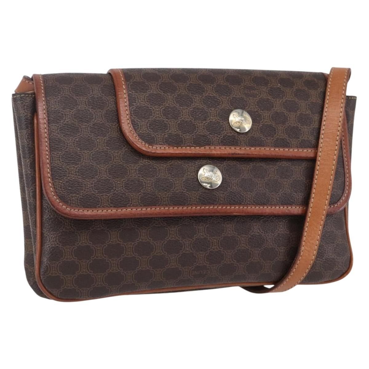 Celine Celine Vintage Macadam Shoulder Bag Canvas and Leather Size ONE SIZE - 17 Thumbnail
