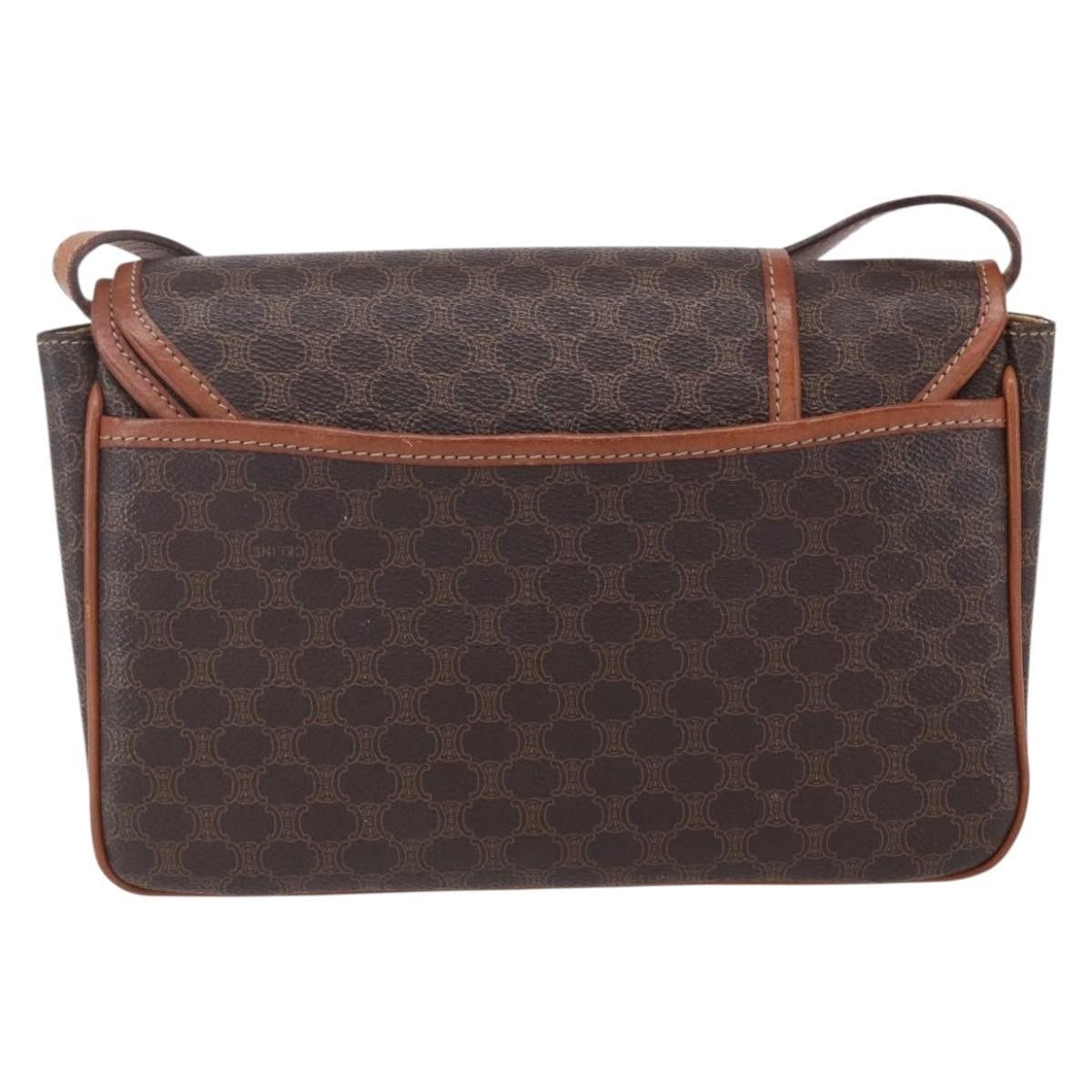 Celine Celine Vintage Macadam Shoulder Bag Canvas and Leather Size ONE SIZE - 2 Thumbnail