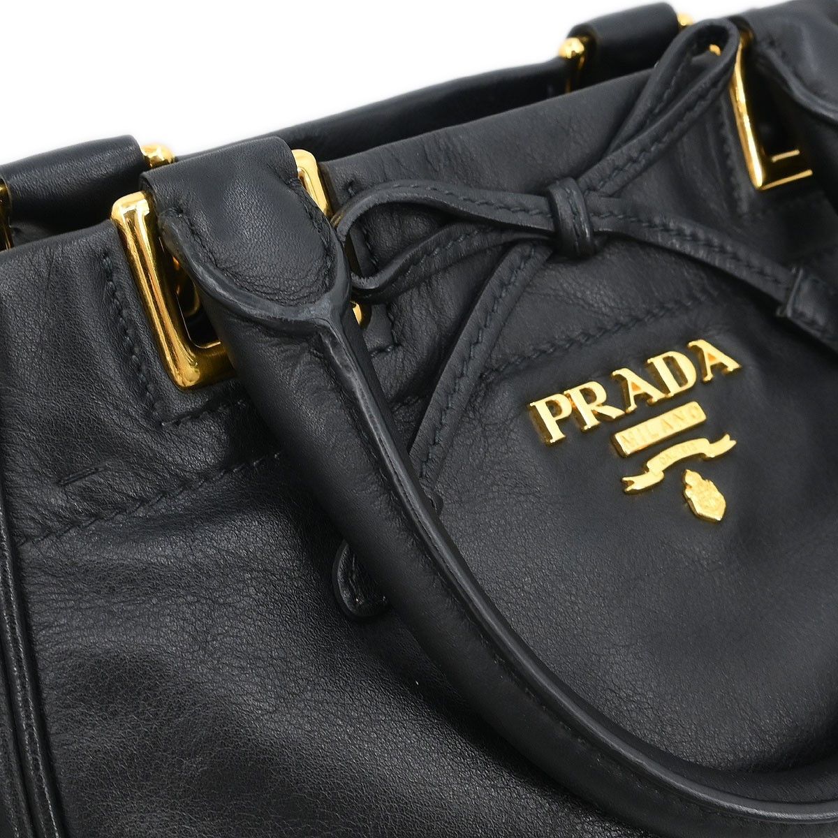 Prada Prada Convertible Bow Tote Soft Calf Size ONE SIZE - 8 Thumbnail