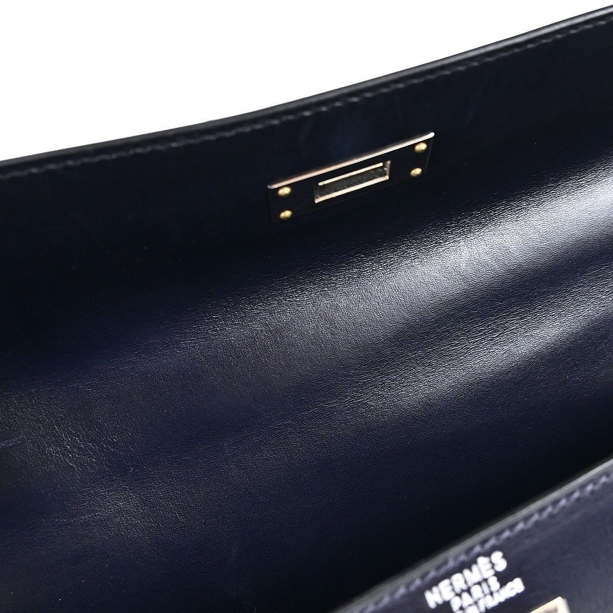 Hermes Hermes Kelly Handbag Black Box Calf with Palladium Hardware Size ONE SIZE - 6 Thumbnail