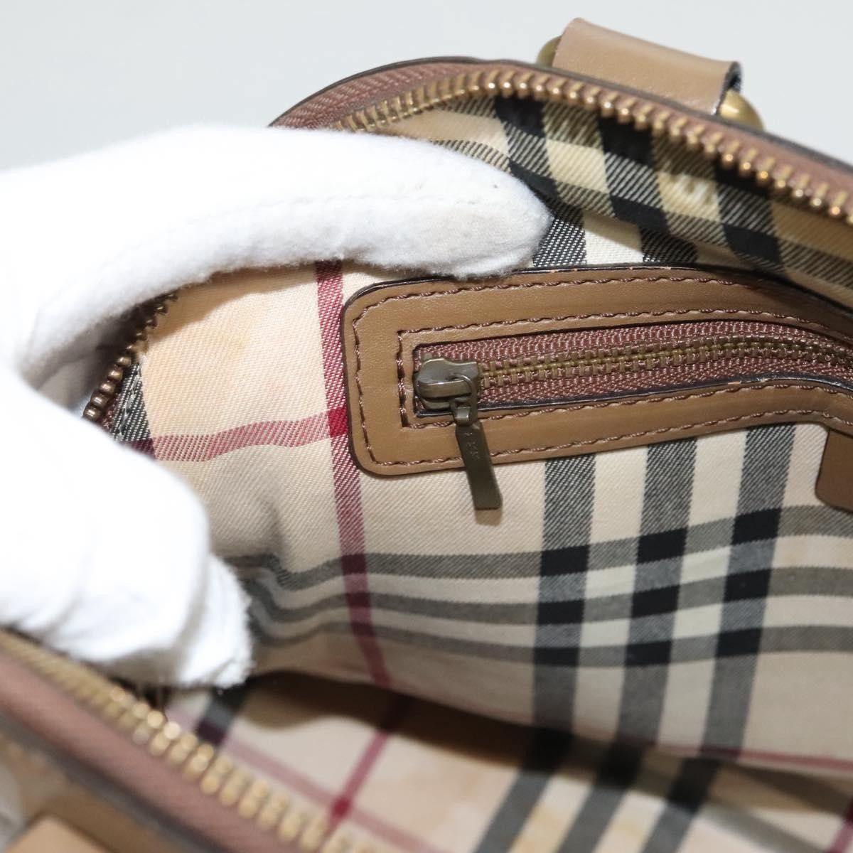 Burberry Burberry Vintage Zip Dome Bag Leather Size ONE SIZE - 12 Thumbnail