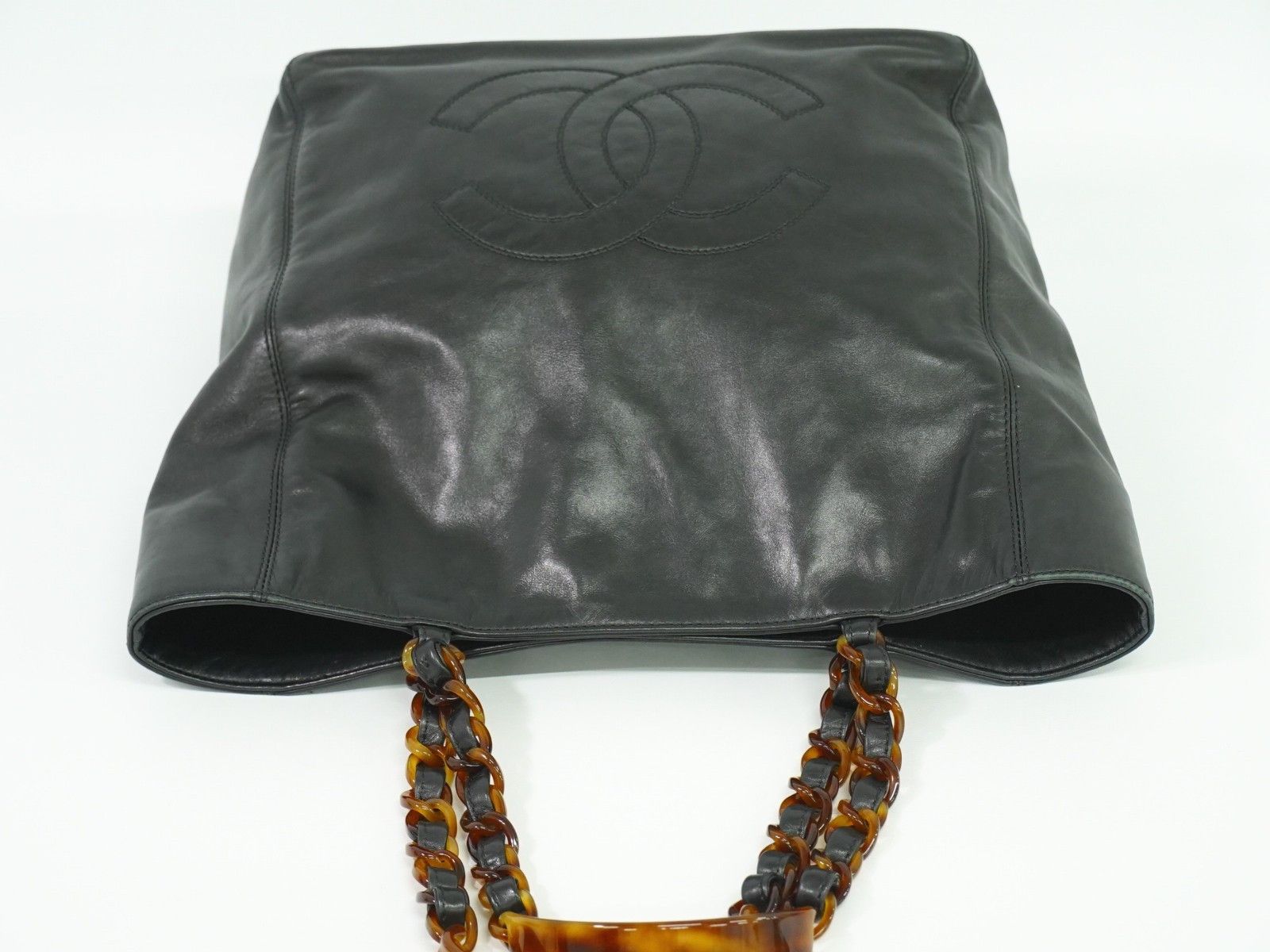 Chanel Chanel Vintage CC Resin Chain Tote Leather Size ONE SIZE - 11 Thumbnail