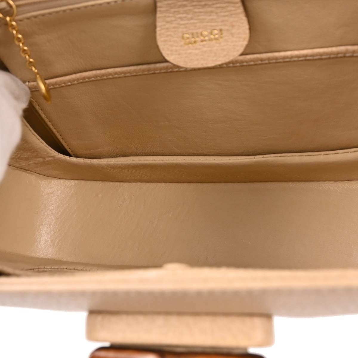 Gucci Gucci Vintage Convertible Bamboo Top Handle Bag Leather Size ONE SIZE - 3 Thumbnail