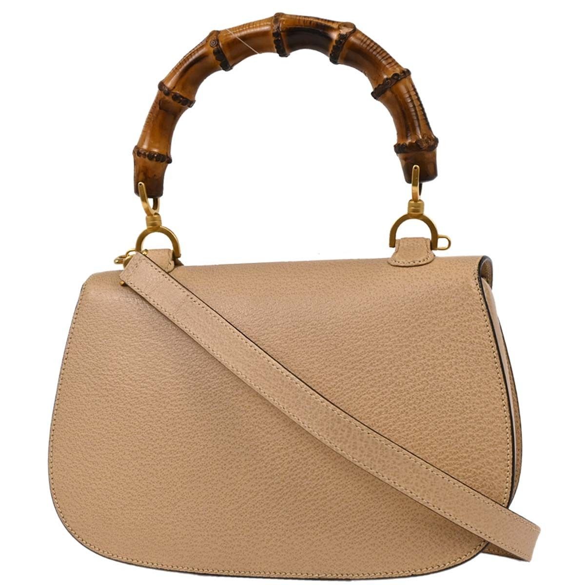 Gucci Gucci Vintage Convertible Bamboo Top Handle Bag Leather Size ONE SIZE - 2 Thumbnail