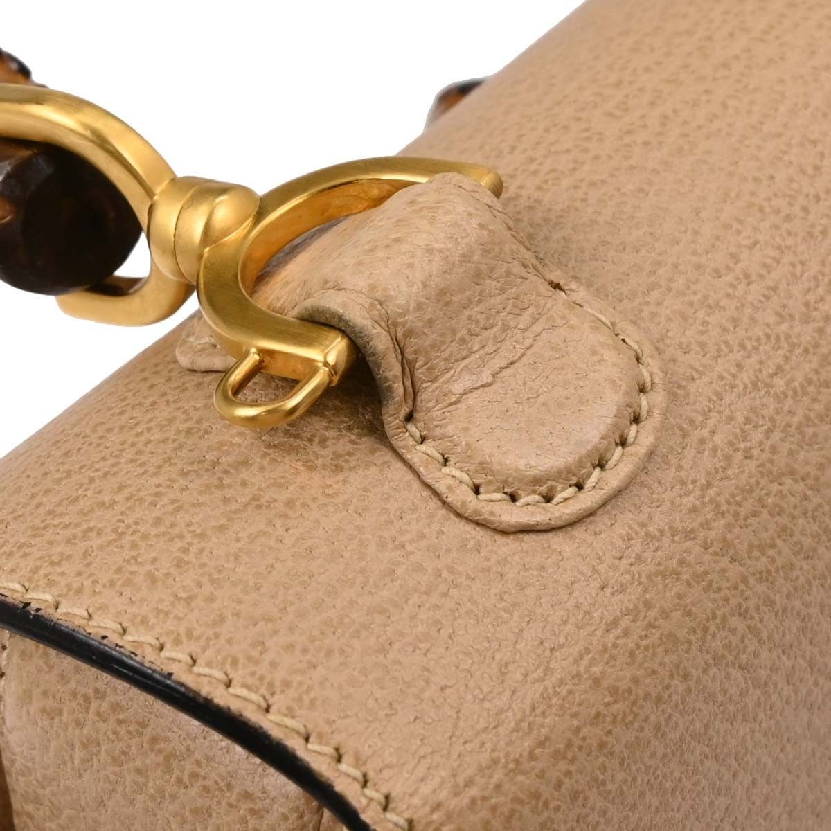 Gucci Gucci Vintage Convertible Bamboo Top Handle Bag Leather Size ONE SIZE - 8 Thumbnail