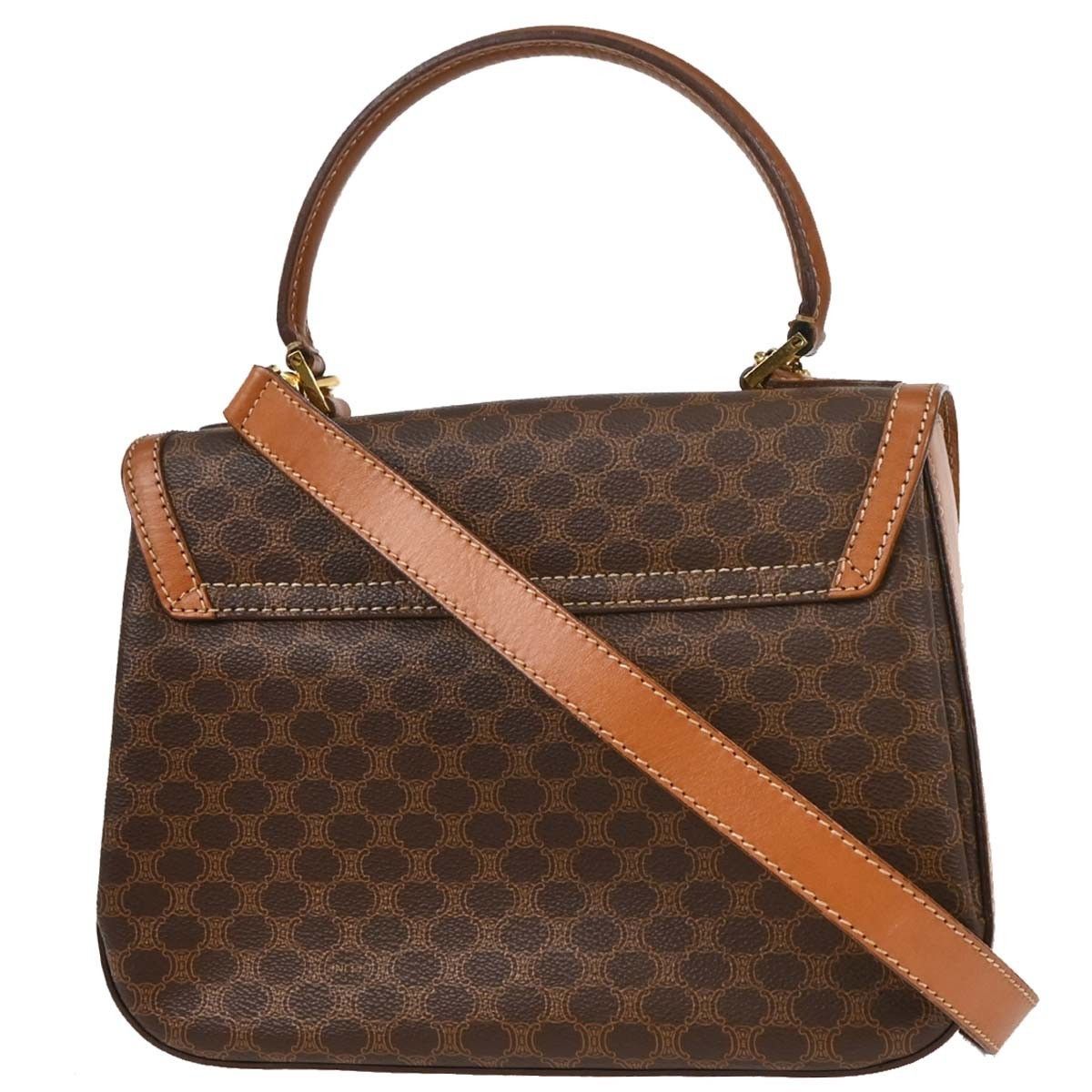 Celine Celine Vintage Convertible Top Handle Bag Macadam Coated Canvas Size ONE SIZE - 2 Thumbnail