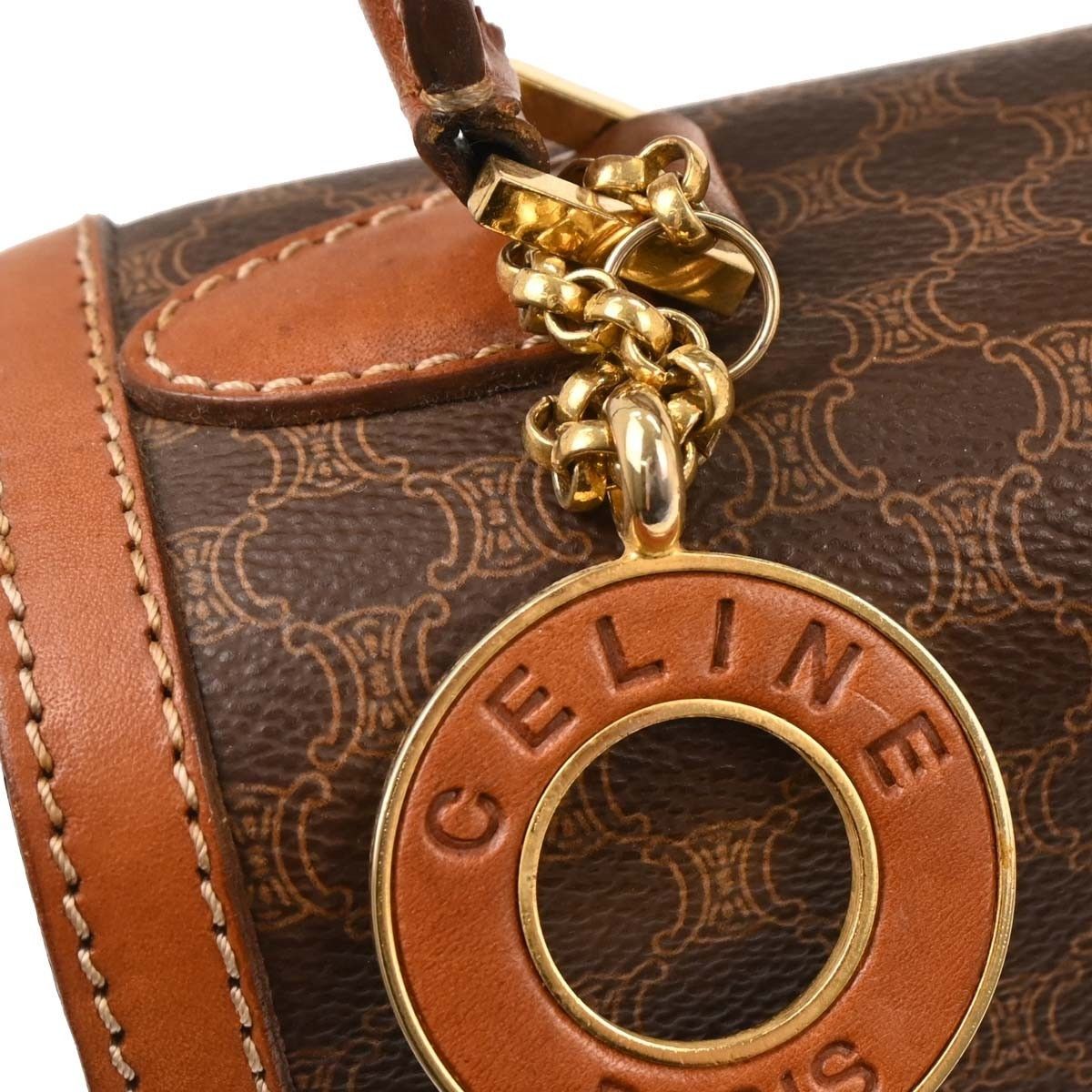 Celine Celine Vintage Convertible Top Handle Bag Macadam Coated Canvas Size ONE SIZE - 8 Thumbnail