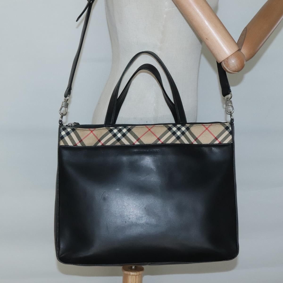 Burberry Burberry Nova Check Tote Canvas and Leather Size ONE SIZE - 14 Thumbnail
