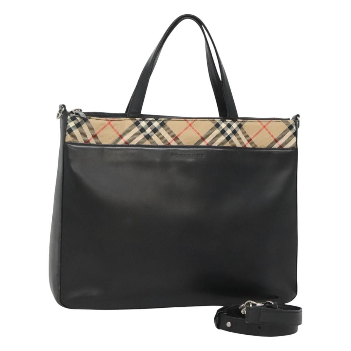 Burberry Burberry Nova Check Tote Canvas and Leather Size ONE SIZE - 13 Thumbnail