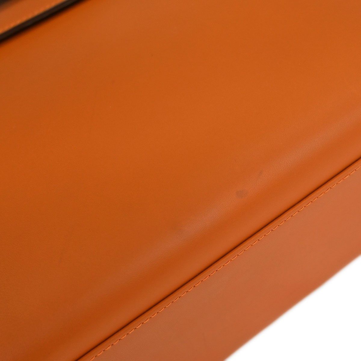 Hermes Hermes Kelly Handbag Orange Swift with Palladium Hardware Size ONE SIZE - 9 Thumbnail