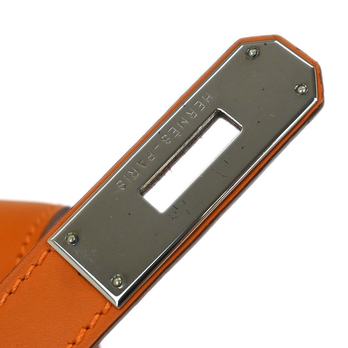 Hermes Hermes Kelly Handbag Orange Swift with Palladium Hardware Size ONE SIZE - 5 Thumbnail