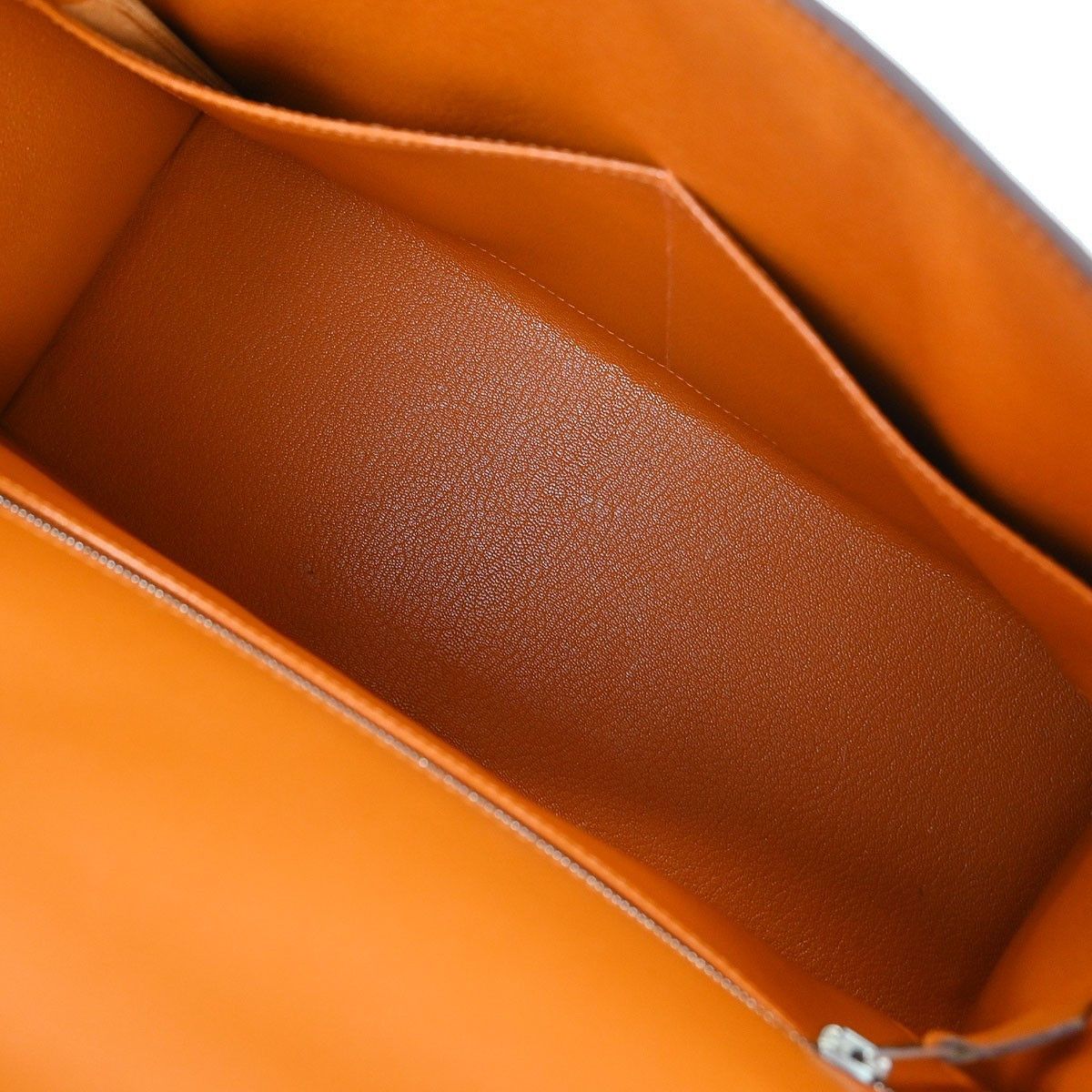 Hermes Hermes Kelly Handbag Orange Swift with Palladium Hardware Size ONE SIZE - 3 Thumbnail