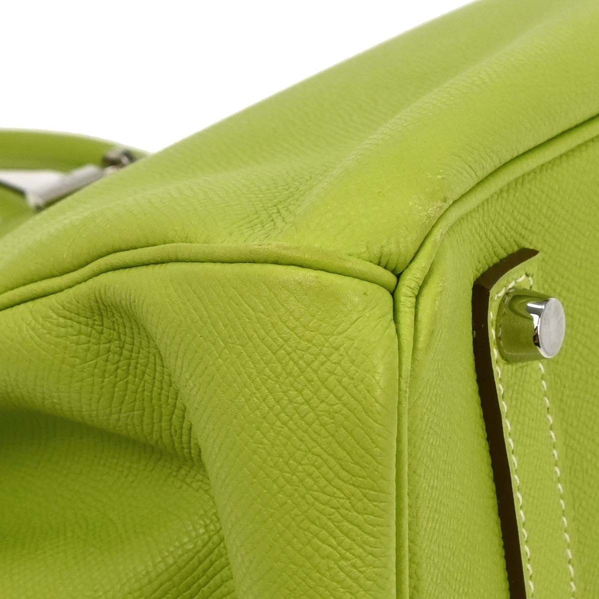 Hermes Hermes Birkin Handbag Green Togo with Palladium Hardware Size ONE SIZE - 7 Thumbnail