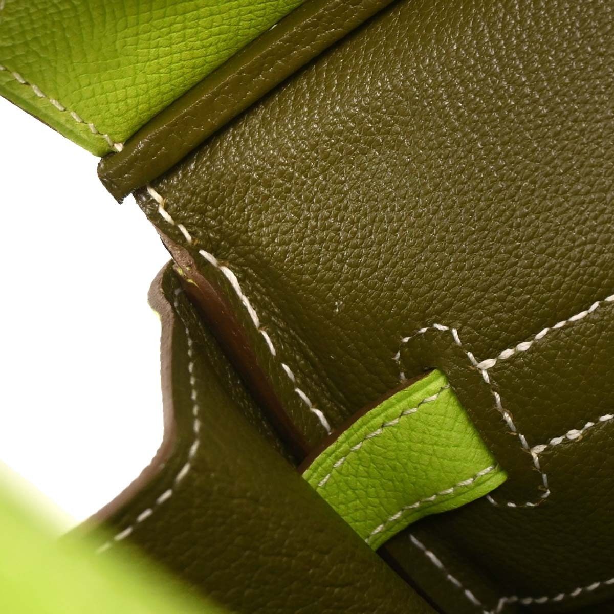 Hermes Hermes Birkin Handbag Green Togo with Palladium Hardware Size ONE SIZE - 10 Thumbnail
