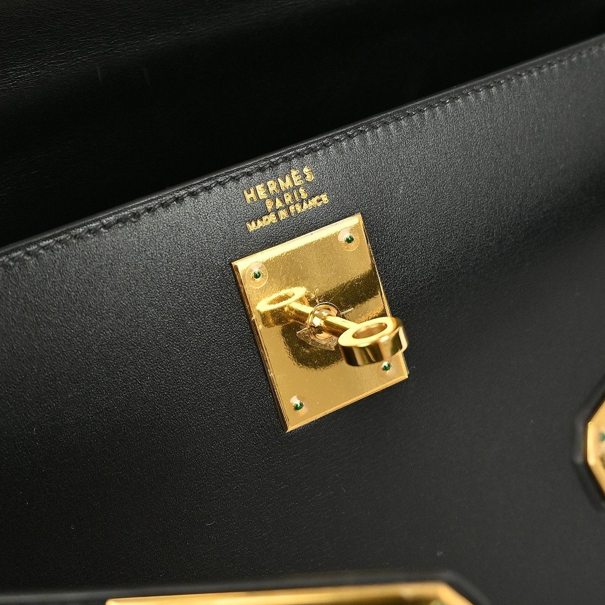 Hermes Hermes Kelly Handbag Black Box Calf with Brushed Palladium Hardware Size ONE SIZE - 4 Thumbnail