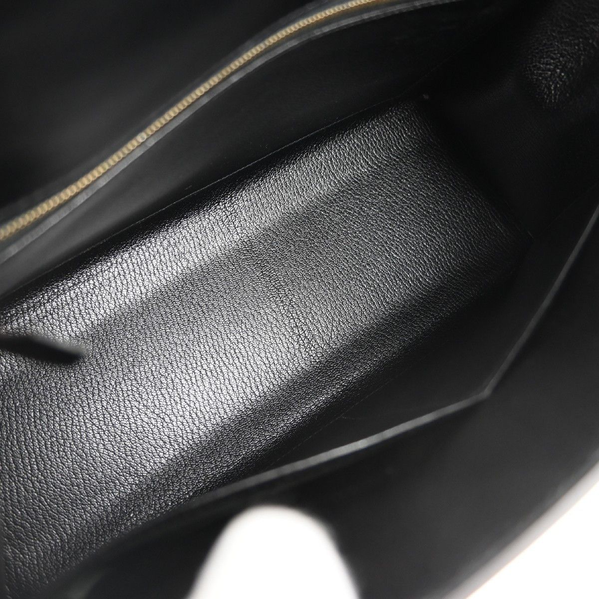Hermes Hermes Kelly Handbag Black Box Calf with Brushed Palladium Hardware Size ONE SIZE - 3 Thumbnail