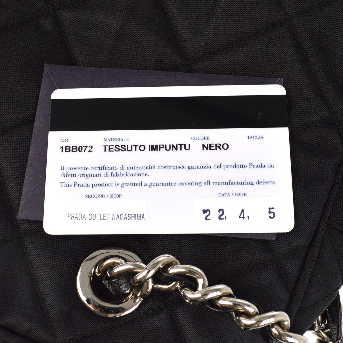 Prada Prada Chain Shoulder Bag Quilted Tessuto Size ONE SIZE - 7 Thumbnail