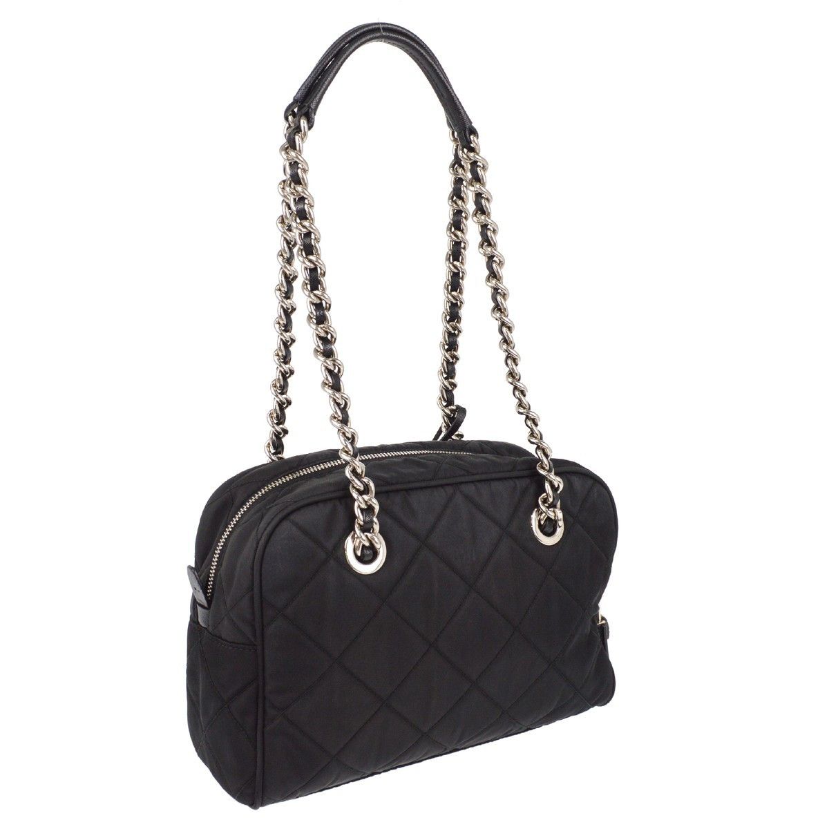 Prada Prada Chain Shoulder Bag Quilted Tessuto Size ONE SIZE - 2 Thumbnail