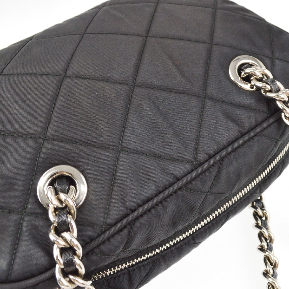 Prada Prada Chain Shoulder Bag Quilted Tessuto Size ONE SIZE - 8 Thumbnail