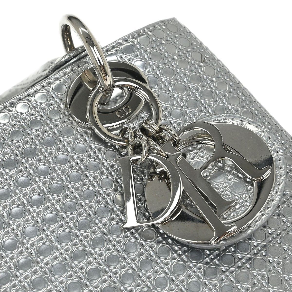 Dior Christian Dior Lady Dior Bag Micro Cannage Metallic Calfskin Size ONE SIZE - 8 Thumbnail
