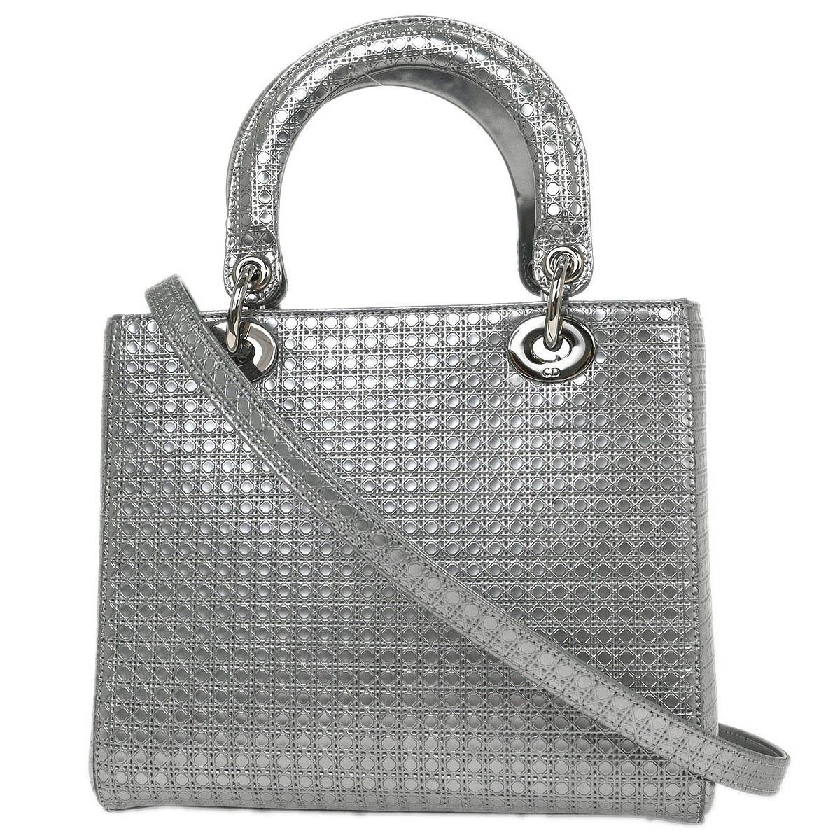 Dior Christian Dior Lady Dior Bag Micro Cannage Metallic Calfskin Size ONE SIZE - 2 Thumbnail