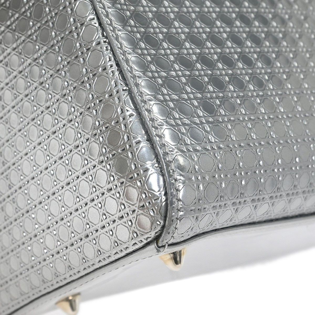 Dior Christian Dior Lady Dior Bag Micro Cannage Metallic Calfskin Size ONE SIZE - 7 Thumbnail