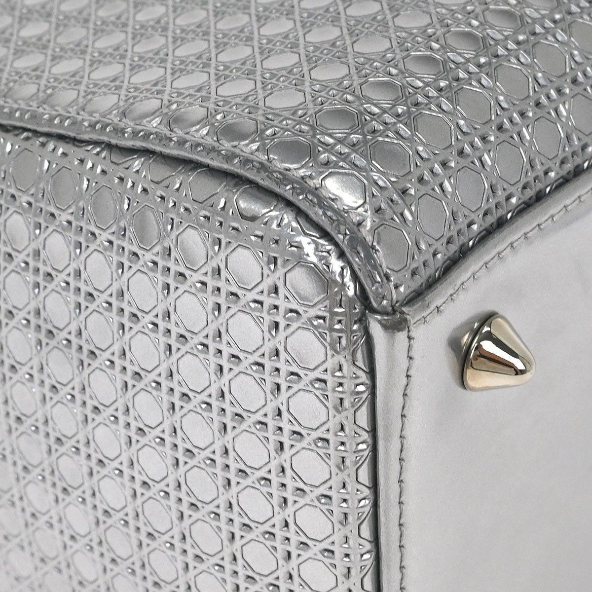 Dior Christian Dior Lady Dior Bag Micro Cannage Metallic Calfskin Size ONE SIZE - 6 Thumbnail