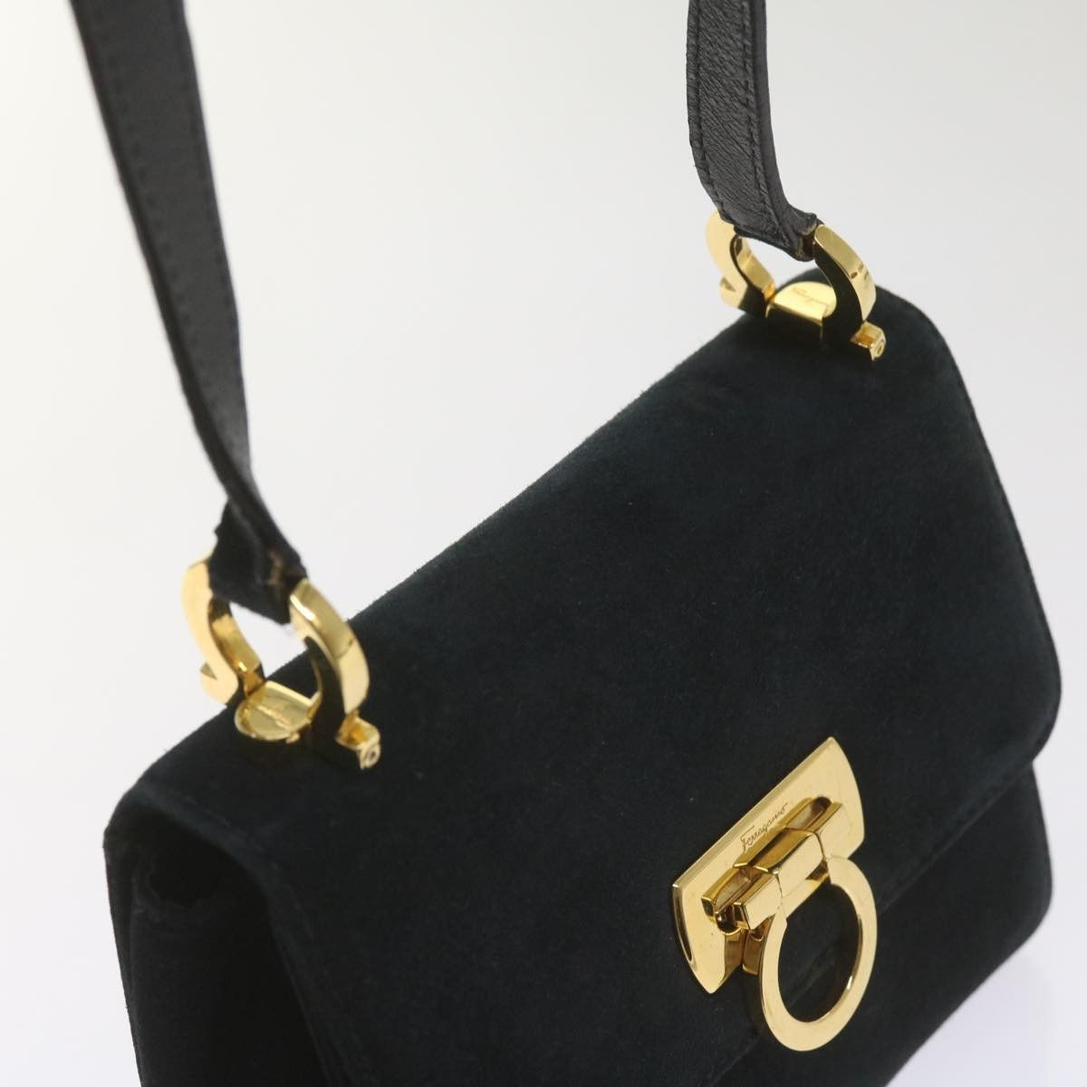 Salvatore Ferragamo Salvatore Ferragamo Gancini Shoulder Bag Suede Size ONE SIZE - 14 Thumbnail