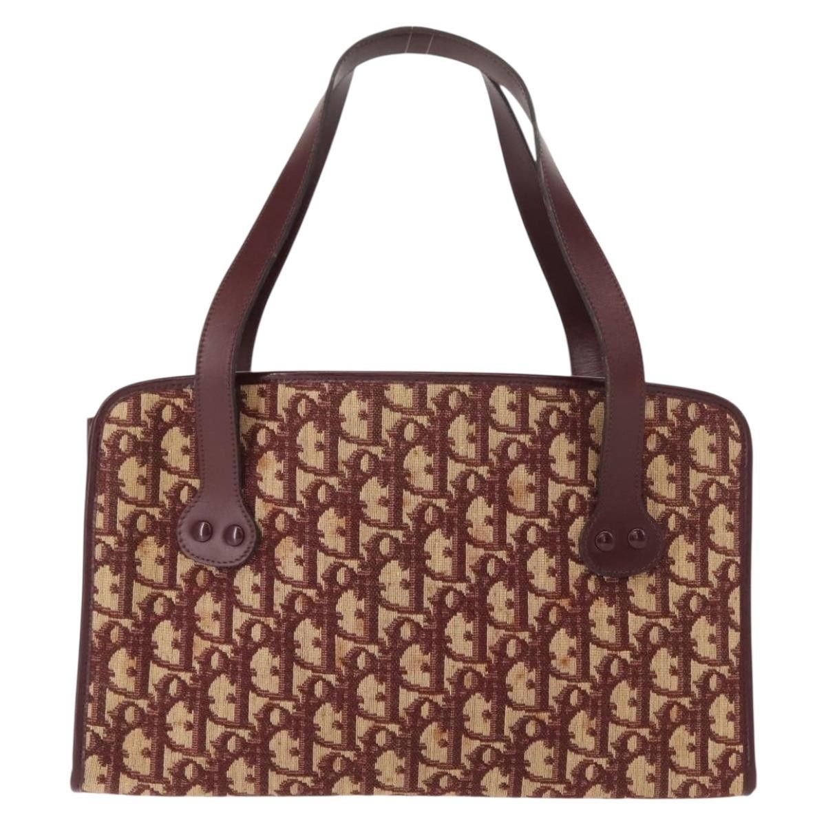 Dior Christian Dior Vintage Trotter Handbag Canvas Size ONE SIZE - 2 Thumbnail