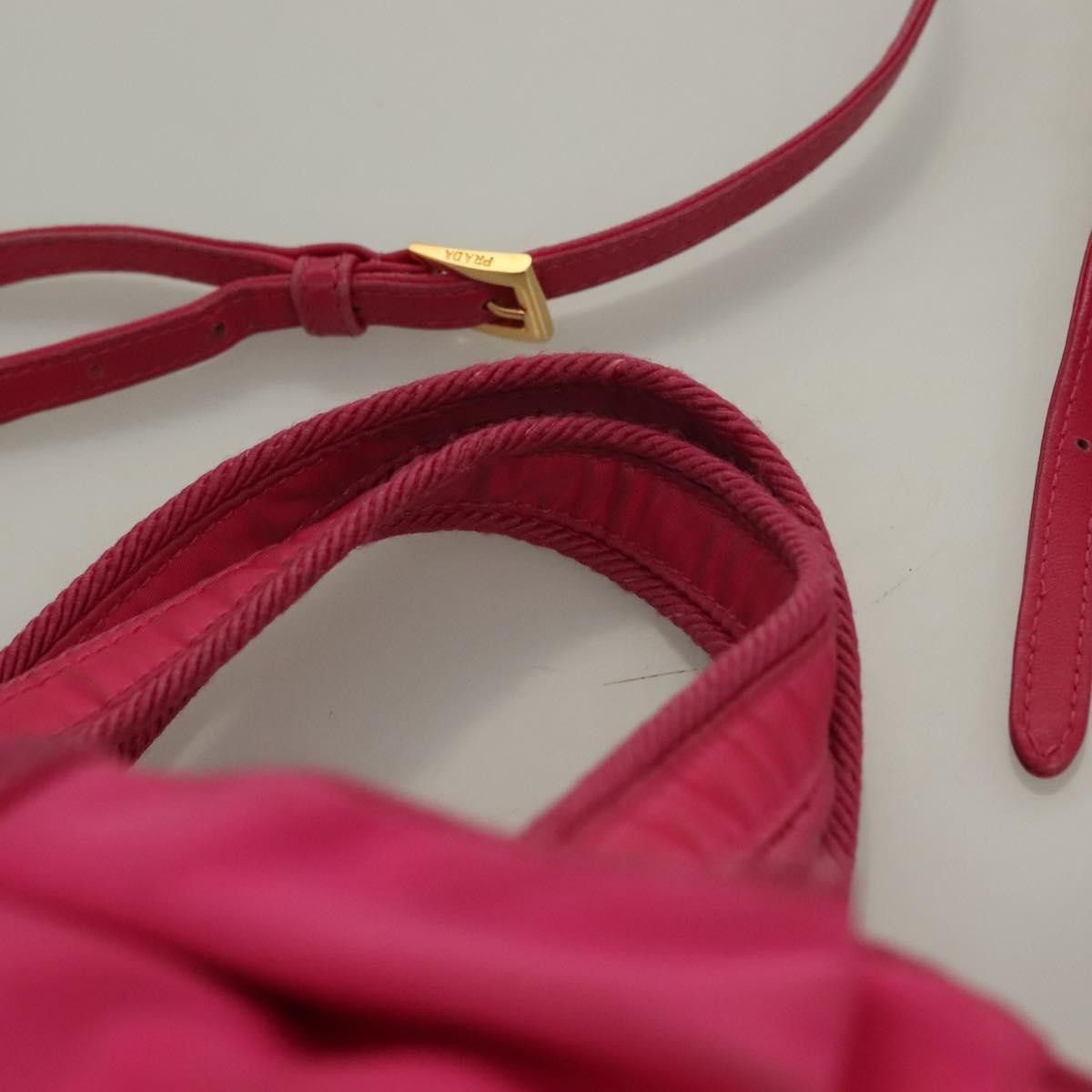 Prada Prada Logo Bow Convertible Tote Tessuto with Leather Size ONE SIZE - 17 Thumbnail