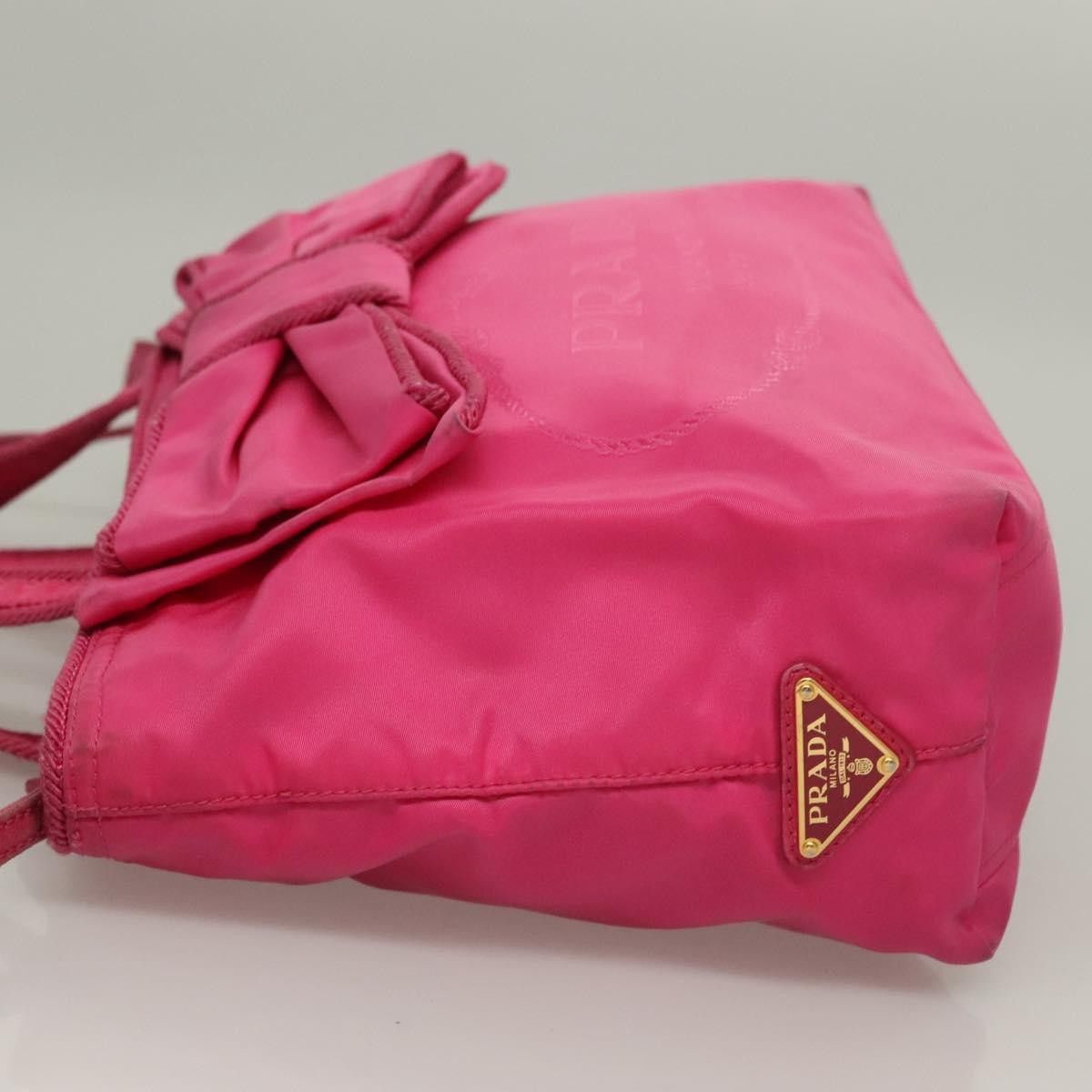 Prada Prada Logo Bow Convertible Tote Tessuto with Leather Size ONE SIZE - 4 Thumbnail