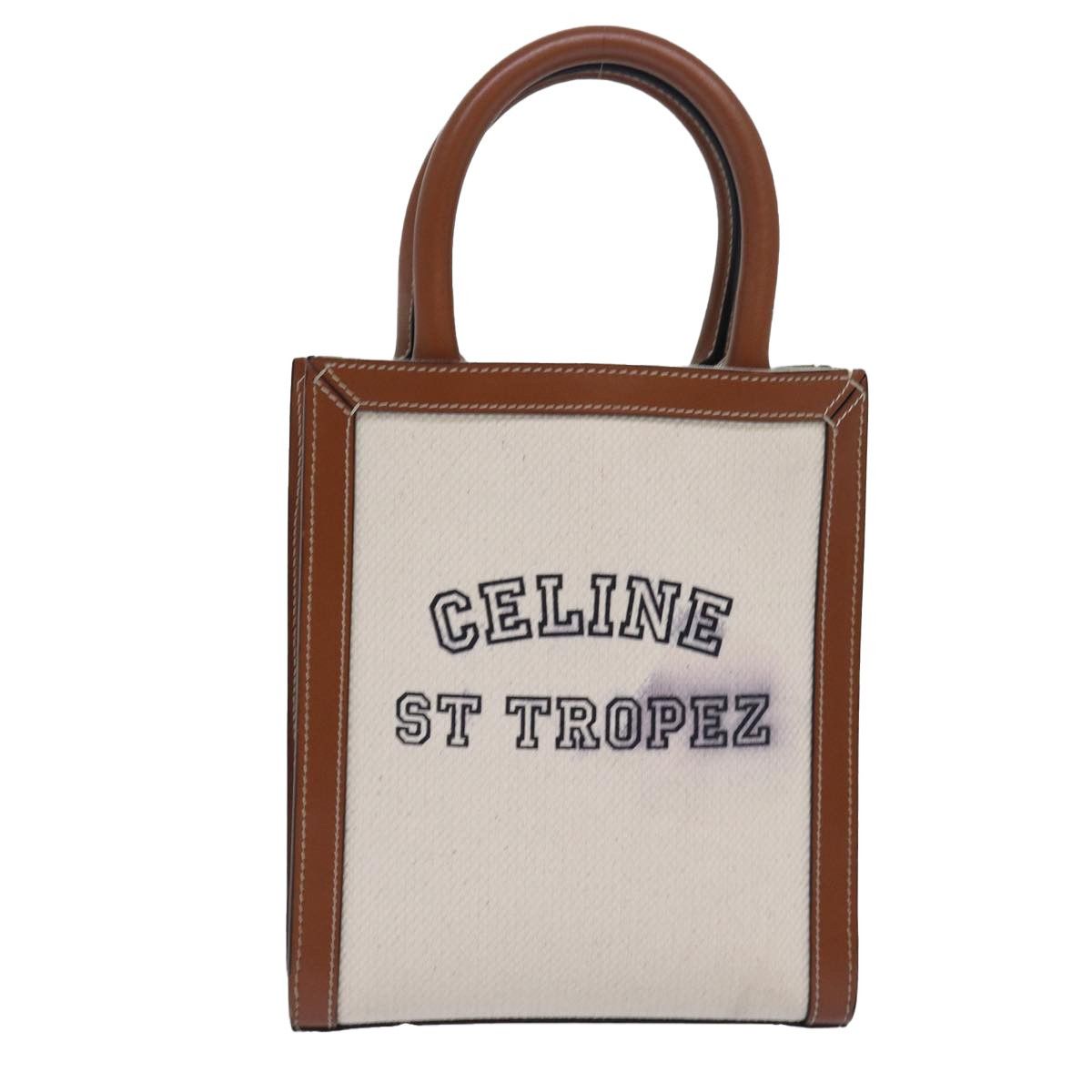 Celine Celine Vertical Cabas Tote Canvas with Leather Size ONE SIZE - 17 Thumbnail