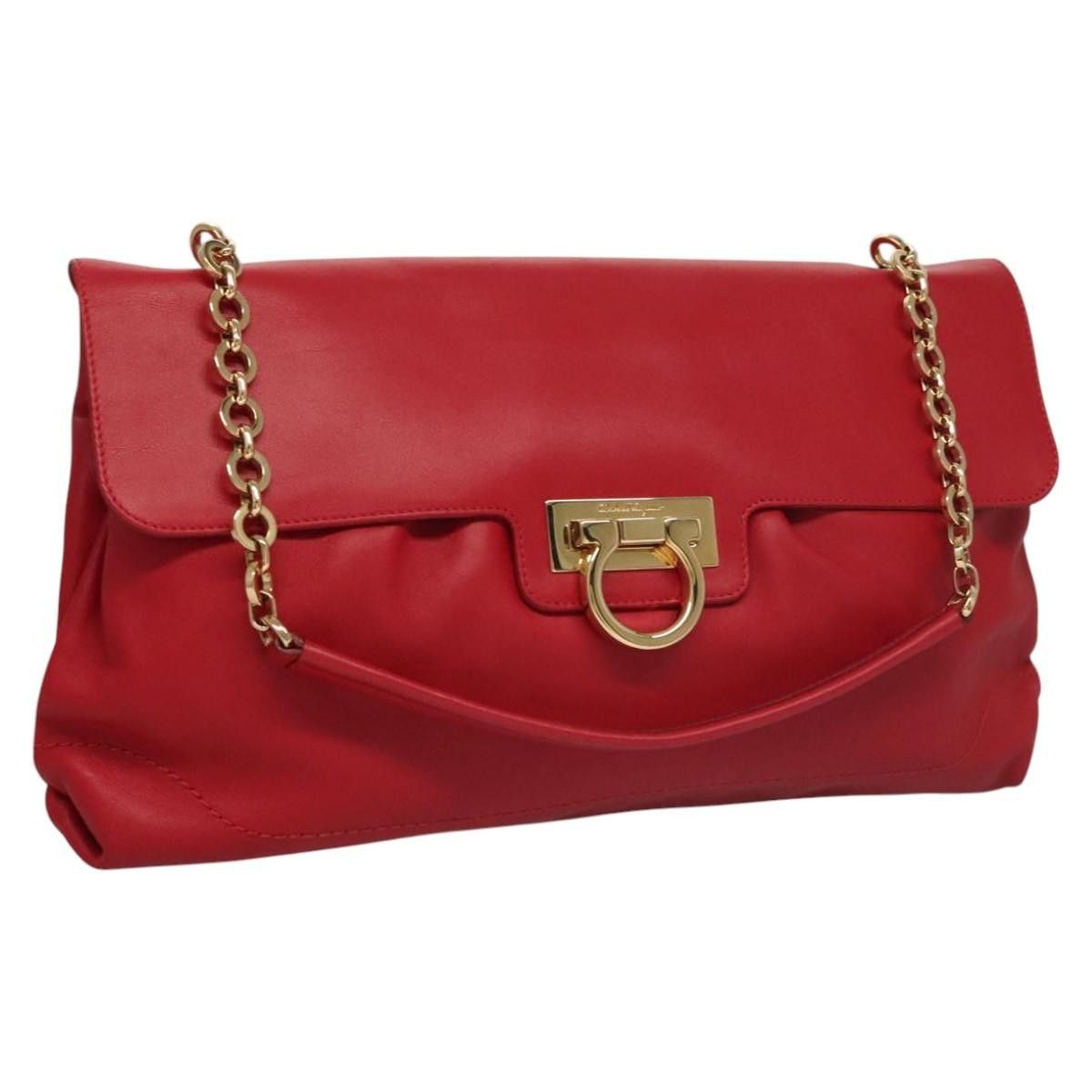 Salvatore Ferragamo Salvatore Ferragamo Gancini Chain Shoulder bag Leather Size ONE SIZE - 19 Thumbnail